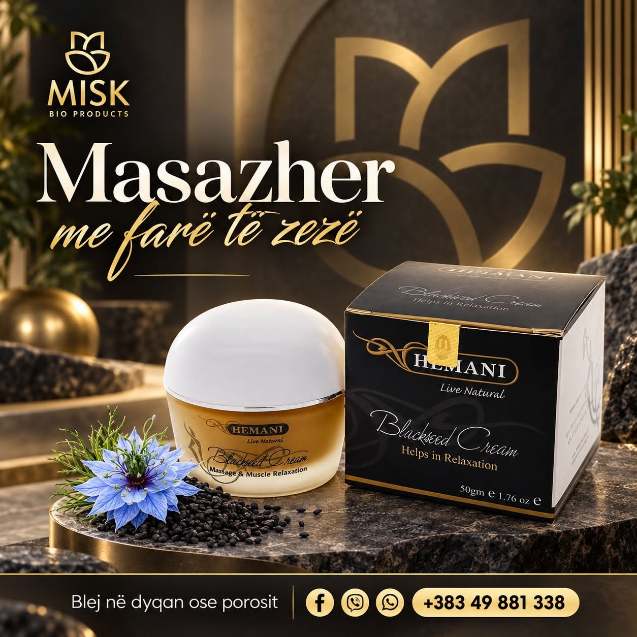 Masazher me Farë të Zezë Hemani